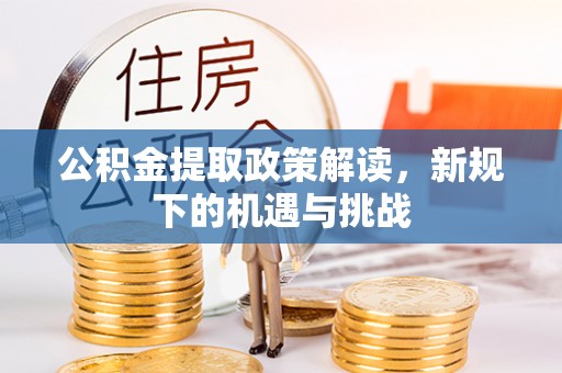 沙溪公积金提取政策解读，新规下的机遇与挑战