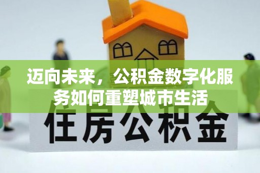 沙溪迈向未来，公积金数字化服务如何重塑城市生活