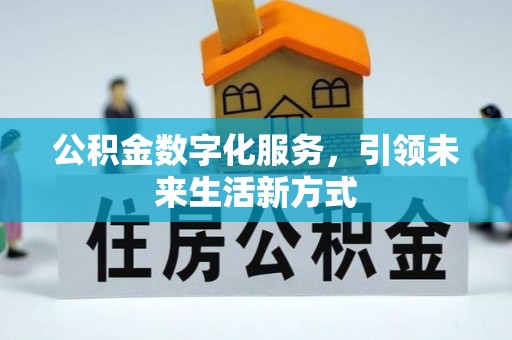 沙溪公积金数字化服务，引领未来生活新方式