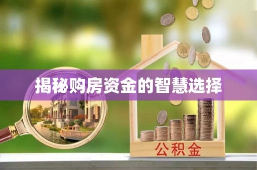 沙溪揭秘购房资金的智慧选择