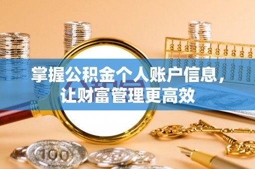 沙溪掌握公积金个人账户信息，让财富管理更高效