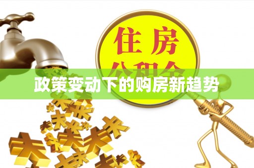 沙溪政策变动下的购房新趋势
