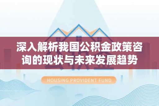 沙溪深入解析我国公积金政策咨询的现状与未来发展趋势