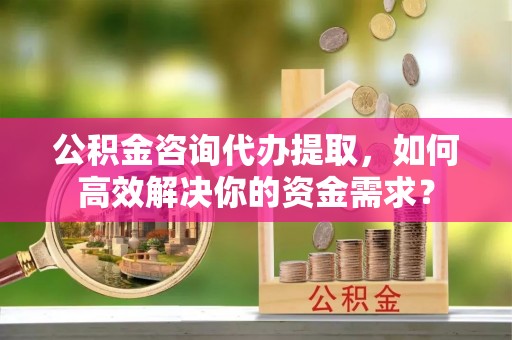 沙溪公积金咨询代办提取，如何高效解决你的资金需求？