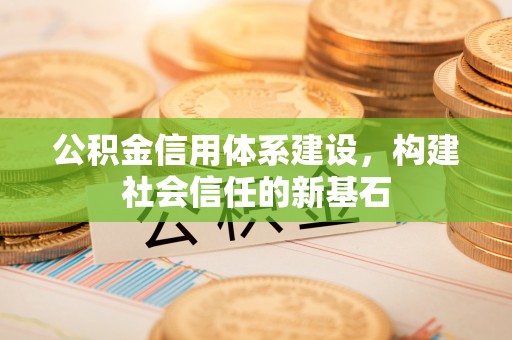 沙溪公积金信用体系建设，构建社会信任的新基石