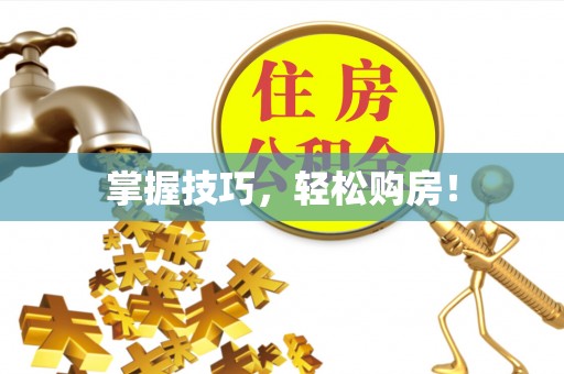 沙溪掌握技巧，轻松购房！